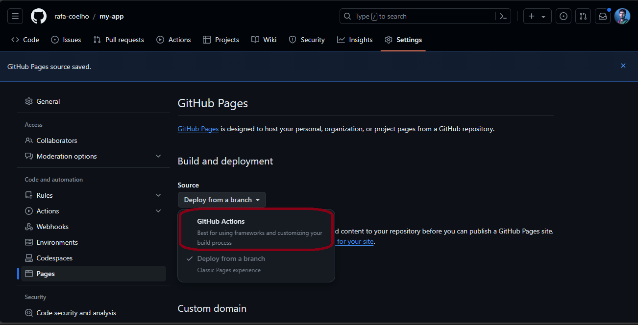 Configurando GitHub Pages Parte 2